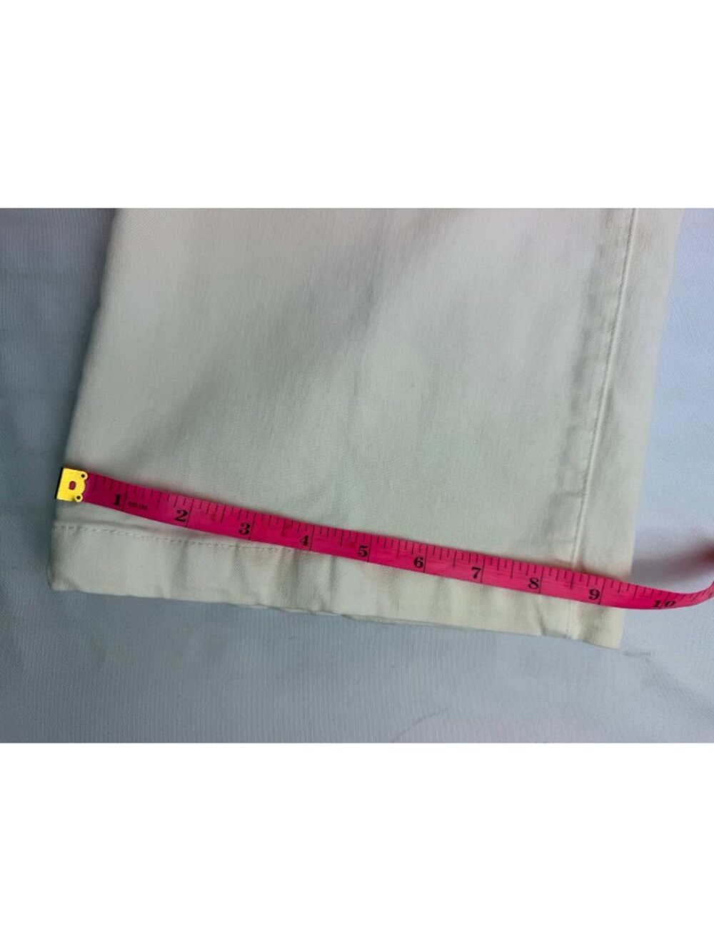 Paige Carly Wide-Leg Jeans w/ Waistband Tie Ivory Size 26 - Picture 11 of 11